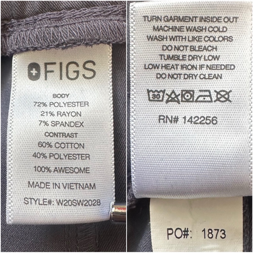 Figs Scrub Pants Zamora Jogger Technical Collection W20SW2028 Charcoal Gray Sz L - Picture 9 of 12